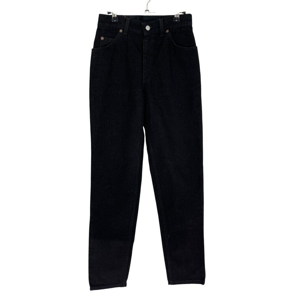 Levi's Jeans Women's Size 8 Long Black 100% Cotton 950 Relaxed Fit Tapered Leg